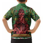 Aotearoa Iwi Ngati Hine Kid Hawaiian Shirt Maori Wharenui House Tribal Pattern