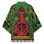 Aotearoa Iwi Ngati Hine Kimono Maori Wharenui House Tribal Pattern