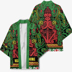 Aotearoa Iwi Ngati Hine Kimono Maori Wharenui House Tribal Pattern