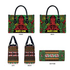 Aotearoa Iwi Ngati Hine Leather Bag Maori Wharenui House Tribal Pattern