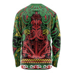 Aotearoa Iwi Ngati Hine Long Sleeve Shirt Maori Wharenui House Tribal Pattern