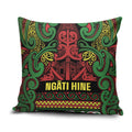 Aotearoa Iwi Ngati Hine Pillow Cover Maori Wharenui House Tribal Pattern