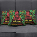 Aotearoa Iwi Ngati Hine Pillow Cover Maori Wharenui House Tribal Pattern