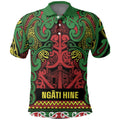 Aotearoa Iwi Ngati Hine Polo Shirt Maori Wharenui House Tribal Pattern