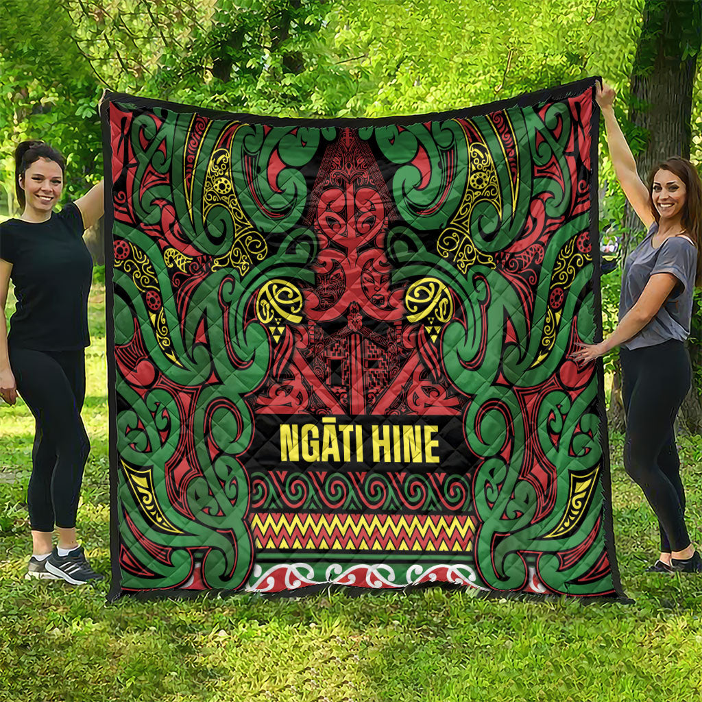 Aotearoa Iwi Ngati Hine Quilt Maori Wharenui House Tribal Pattern