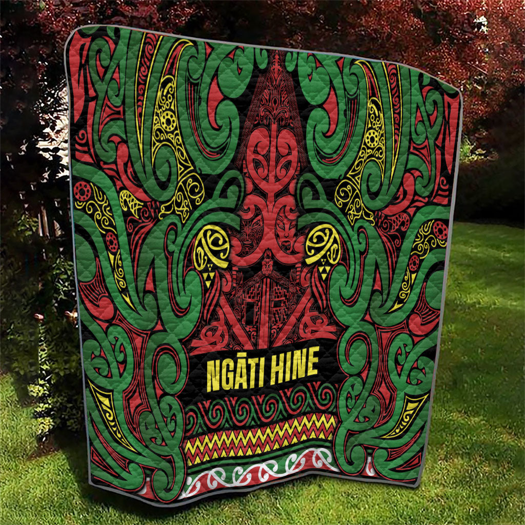 Aotearoa Iwi Ngati Hine Quilt Maori Wharenui House Tribal Pattern