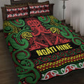 Aotearoa Iwi Ngati Hine Quilt Bed Set Maori Wharenui House Tribal Pattern