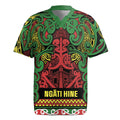 Aotearoa Iwi Ngati Hine Rugby Jersey Maori Wharenui House Tribal Pattern