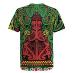 Aotearoa Iwi Ngati Hine Rugby Jersey Maori Wharenui House Tribal Pattern