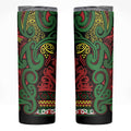 Aotearoa Iwi Ngati Hine Skinny Tumbler Maori Wharenui House Tribal Pattern
