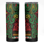 Aotearoa Iwi Ngati Hine Skinny Tumbler Maori Wharenui House Tribal Pattern