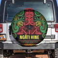 Aotearoa Iwi Ngati Hine Spare Tire Cover Maori Wharenui House Tribal Pattern