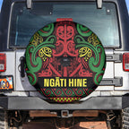 Aotearoa Iwi Ngati Hine Spare Tire Cover Maori Wharenui House Tribal Pattern
