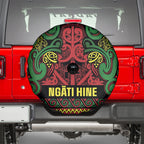 Aotearoa Iwi Ngati Hine Spare Tire Cover Maori Wharenui House Tribal Pattern