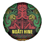 Aotearoa Iwi Ngati Hine Spare Tire Cover Maori Wharenui House Tribal Pattern
