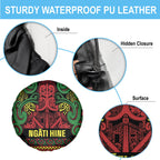 Aotearoa Iwi Ngati Hine Spare Tire Cover Maori Wharenui House Tribal Pattern