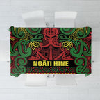 Aotearoa Iwi Ngati Hine Tablecloth Maori Wharenui House Tribal Pattern