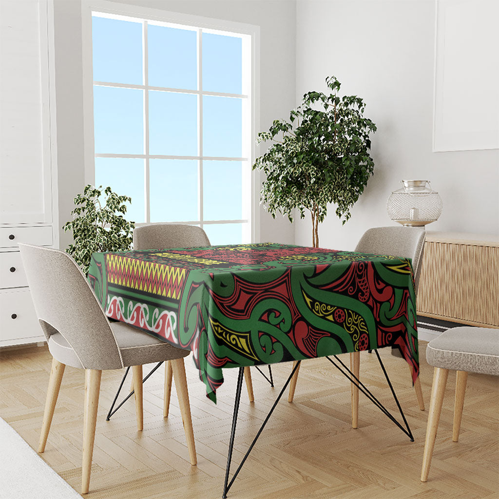 Aotearoa Iwi Ngati Hine Tablecloth Maori Wharenui House Tribal Pattern