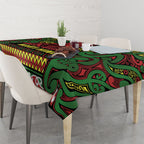 Aotearoa Iwi Ngati Hine Tablecloth Maori Wharenui House Tribal Pattern
