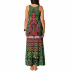 Aotearoa Iwi Ngati Hine Tank Maxi Dress Maori Wharenui House Tribal Pattern