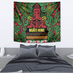 Aotearoa Iwi Ngati Hine Tapestry Maori Wharenui House Tribal Pattern
