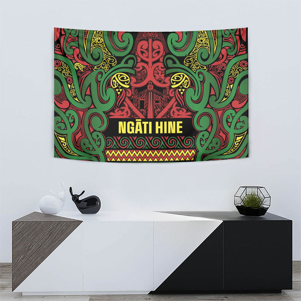 Aotearoa Iwi Ngati Hine Tapestry Maori Wharenui House Tribal Pattern