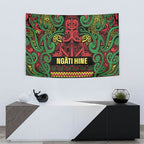 Aotearoa Iwi Ngati Hine Tapestry Maori Wharenui House Tribal Pattern