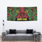 Aotearoa Iwi Ngati Hine Tapestry Maori Wharenui House Tribal Pattern