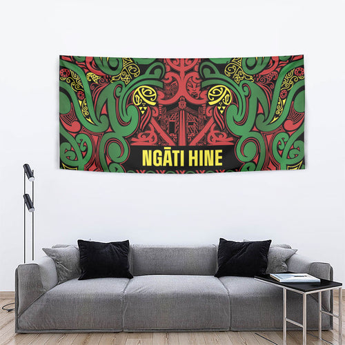 Aotearoa Iwi Ngati Hine Tapestry Maori Wharenui House Tribal Pattern