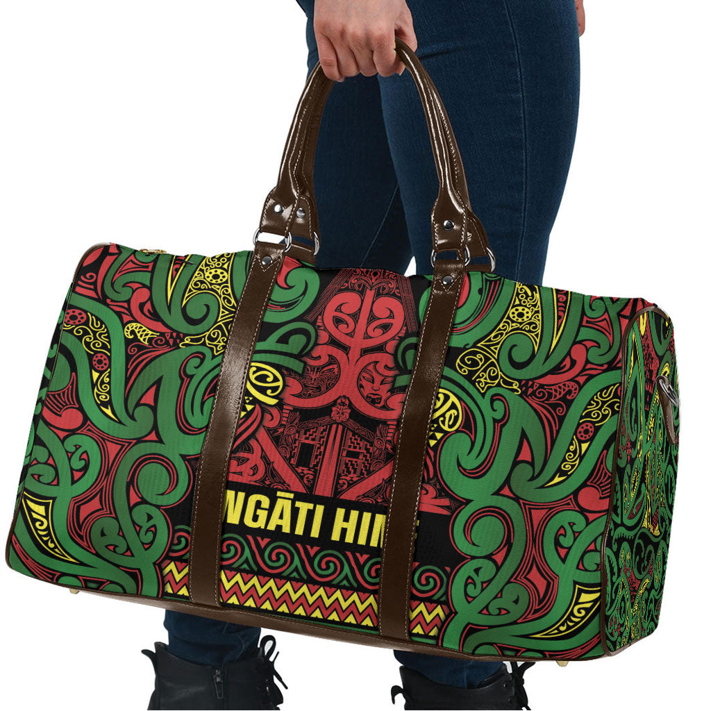Aotearoa Iwi Ngati Hine Travel Bag Maori Wharenui House Tribal Pattern
