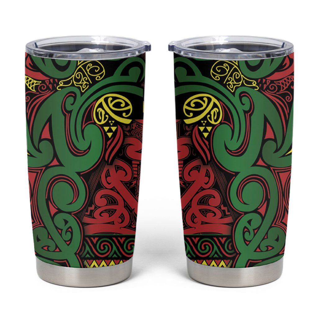 Aotearoa Iwi Ngati Hine Tumbler Cup Maori Wharenui House Tribal Pattern