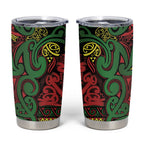 Aotearoa Iwi Ngati Hine Tumbler Cup Maori Wharenui House Tribal Pattern