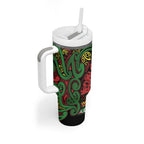 Aotearoa Iwi Ngati Hine Tumbler With Handle Maori Wharenui House Tribal Pattern