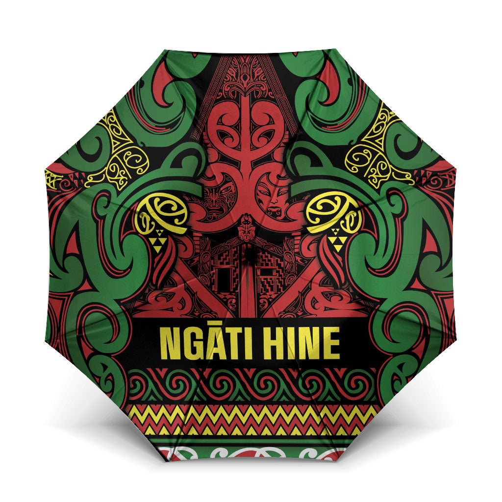 Aotearoa Iwi Ngati Hine Umbrella Maori Wharenui House Tribal Pattern