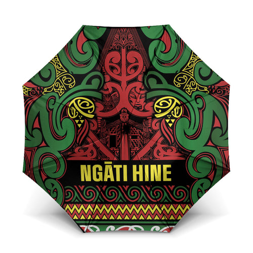 Aotearoa Iwi Ngati Hine Umbrella Maori Wharenui House Tribal Pattern