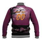 Custom Halloween Brisbane Broncos Baseball Jacket Spooky Australia Mascot Rugby