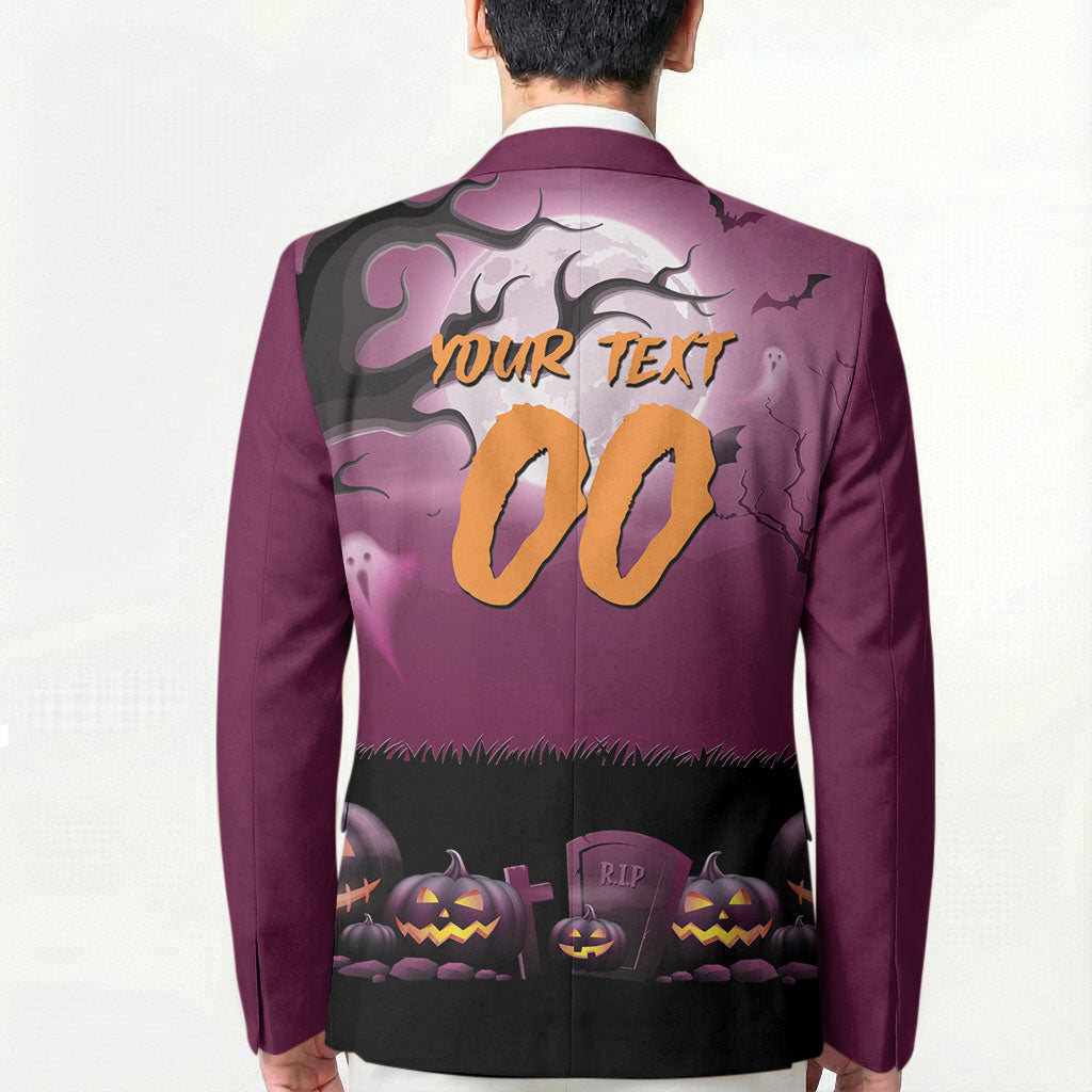 Custom Halloween Brisbane Broncos Blazer Spooky Australia Mascot Rugby