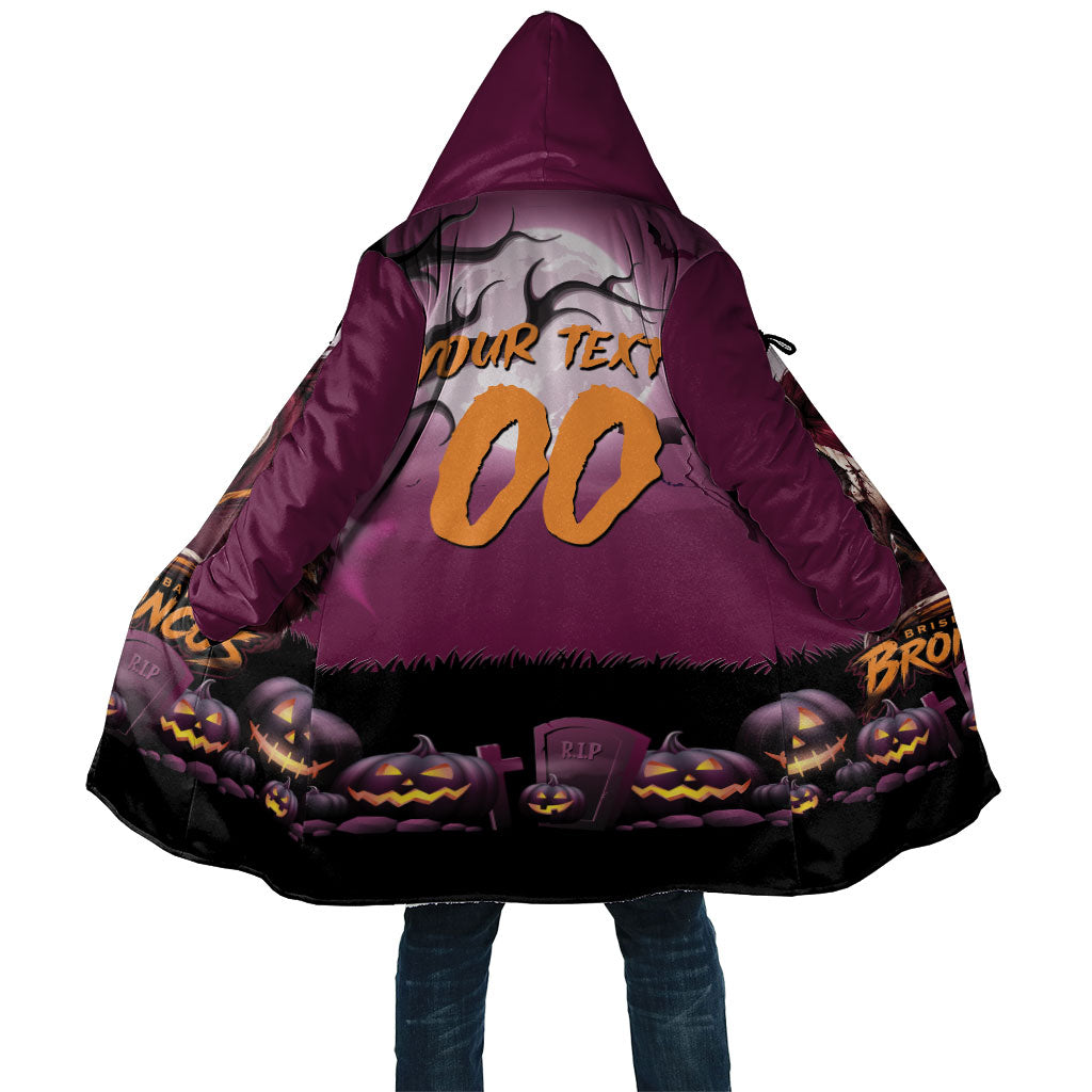 Custom Halloween Brisbane Broncos Cloak Spooky Australia Mascot Rugby