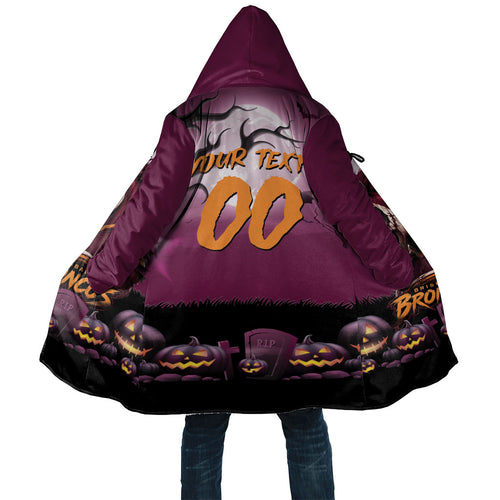 Custom Halloween Brisbane Broncos Cloak Spooky Australia Mascot Rugby