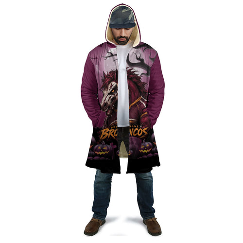 Custom Halloween Brisbane Broncos Cloak Spooky Australia Mascot Rugby