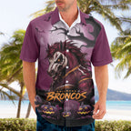 Custom Halloween Brisbane Broncos Hawaiian Shirt Spooky Australia Mascot Rugby