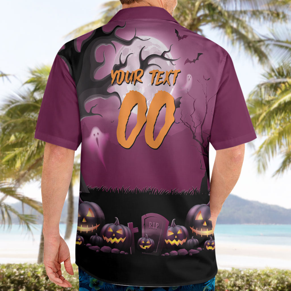 Custom Halloween Brisbane Broncos Hawaiian Shirt Spooky Australia Mascot Rugby