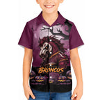 Custom Halloween Brisbane Broncos Hawaiian Shirt Spooky Australia Mascot Rugby