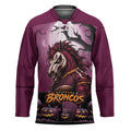 Custom Halloween Brisbane Broncos Hockey Jersey Spooky Australia Mascot Rugby
