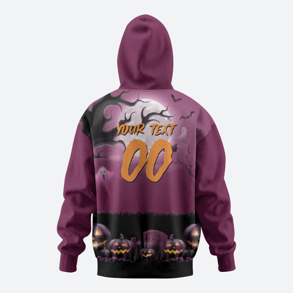 Custom Halloween Brisbane Broncos Hoodie Spooky Australia Mascot Rugby