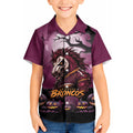Custom Halloween Brisbane Broncos Kid Hawaiian Shirt Spooky Australia Mascot Rugby