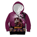 Custom Halloween Brisbane Broncos Kid Hoodie Spooky Australia Mascot Rugby