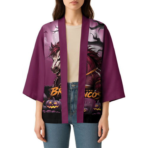 Custom Halloween Brisbane Broncos Kimono Spooky Australia Mascot Rugby