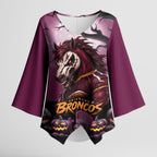 Custom Halloween Brisbane Broncos Kimono Sleeve Blouse Spooky Australia Mascot Rugby