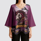 Custom Halloween Brisbane Broncos Kimono Sleeve Blouse Spooky Australia Mascot Rugby
